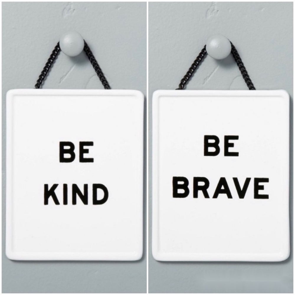 Set of 2 Be Kind Be Brave Wall Sign Hearth & Hand With Magnolia
